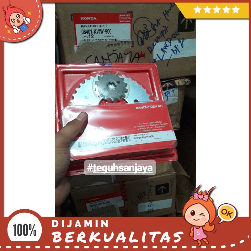 Gir / Gear Set Kww ( Honda Revo Absolute New ) Asli Original Honda Sparepart Motor Murah