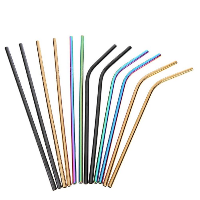 Stainless Steel Straws + Cleaner Brush (3pcs)