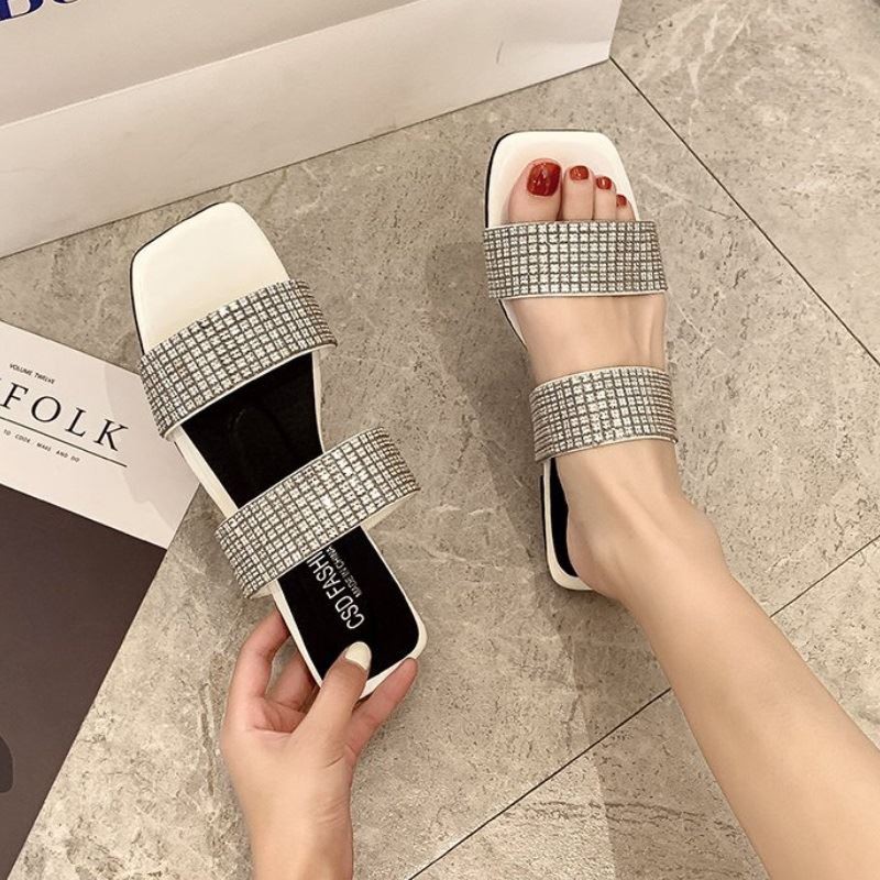 JSSW 66 (SIZE 36-40) RISCE SANDAL FLAT BLING-BLING IMPORT WANITA CEWEK PEREMPUAN JAKARTA BATAM MURAH