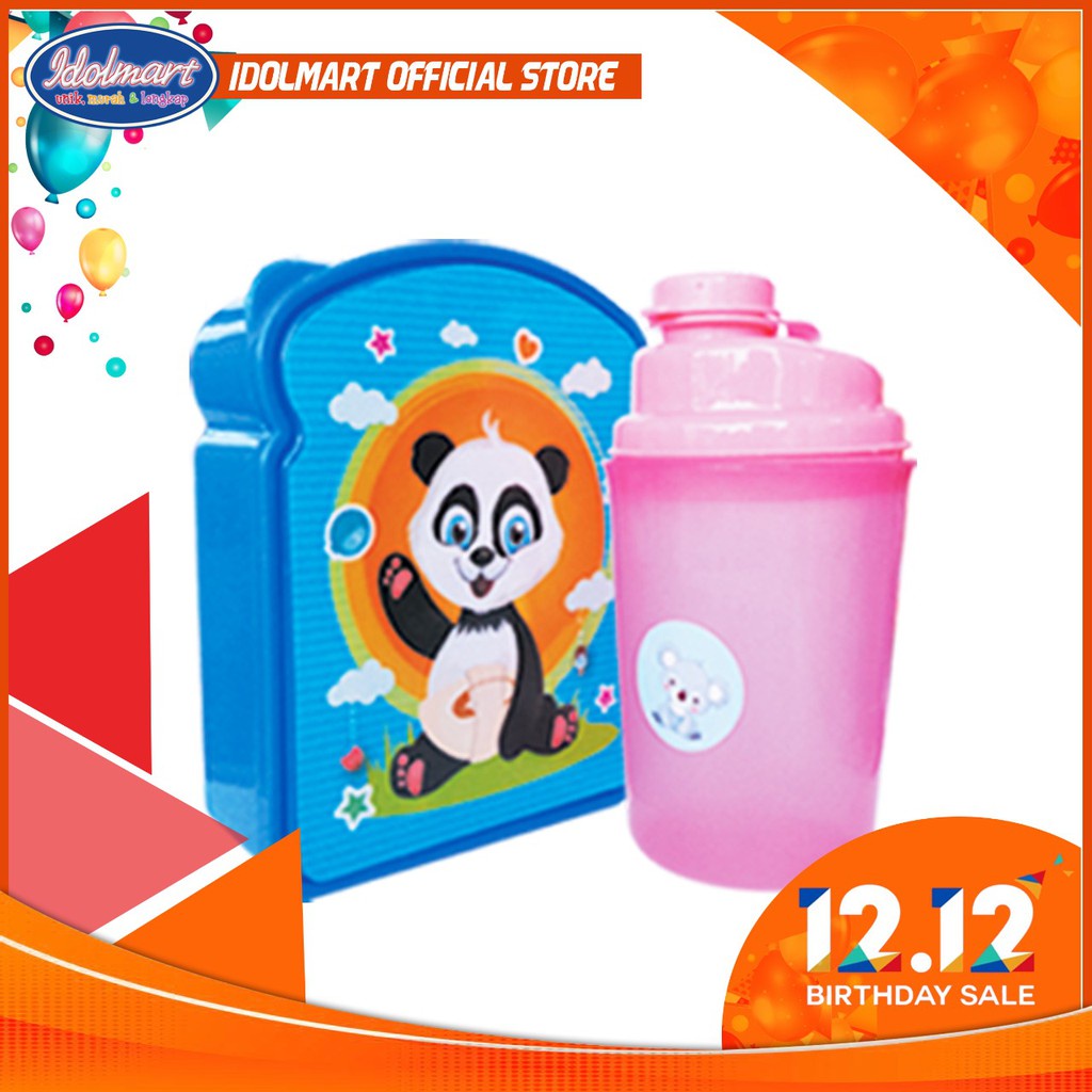 IDOLAKU - Paket Perlengkapan Makan Box dan Gelas