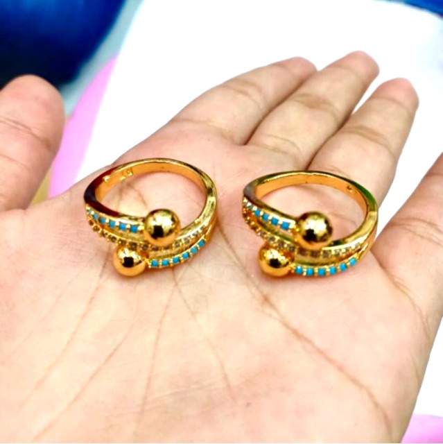 Cincin wanita cincin lapis emas cincin permata cincin pentol cincin replika emas berlian