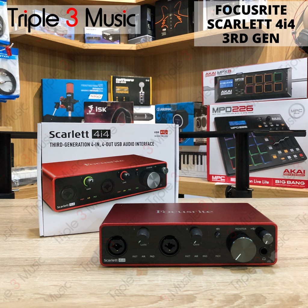 Focusrite Scarlett 4i4 3rd Gen ORIGINAL Garansi Soundcard Recording