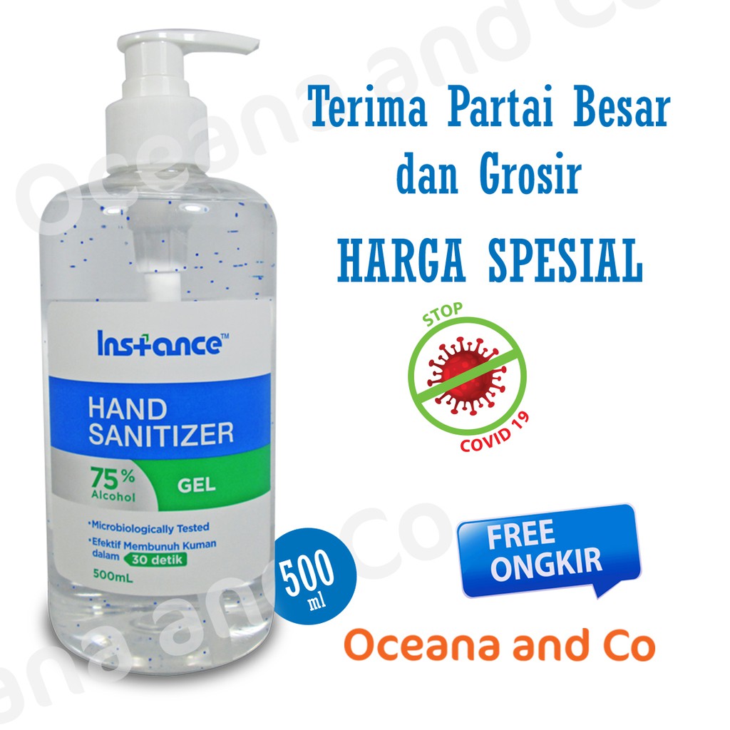 Instance Hand Sanitizer Gel 500ml Murah Termurah