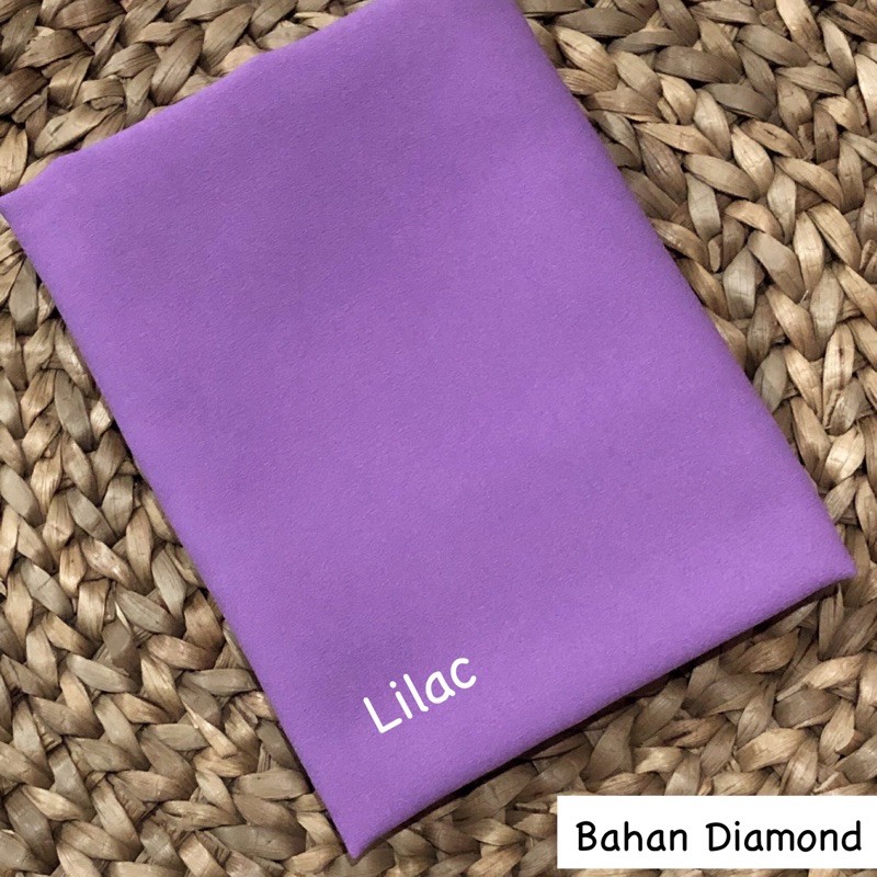PASHMINA SABYAN  DIAMOND / 180 x 74cm DIAMOND SCRAF / HIJAB / JAHIT TEPI-Lilac
