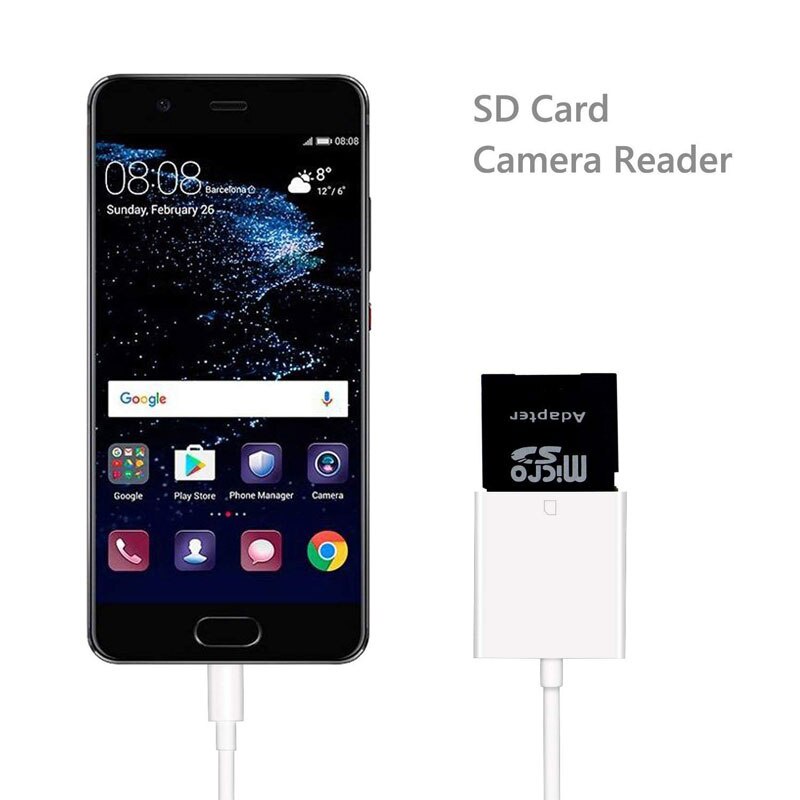 Card Reader OTG Tipe C Ke SD / TF USB C 8pin Untuk Handphone / Macbook