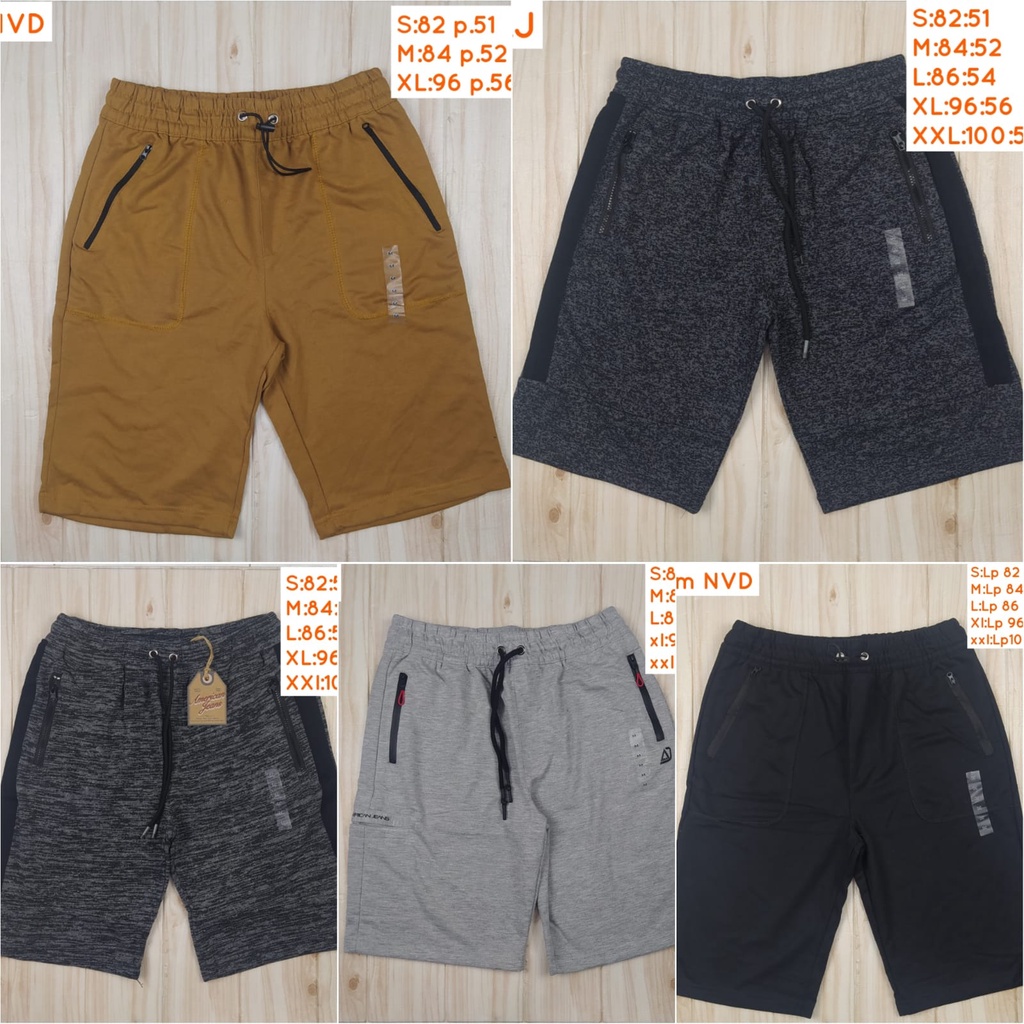 Nevada mix American Jeans ORIGINAL celana pendek kolor kain babytery tebal cowok pria  dewasa up jum