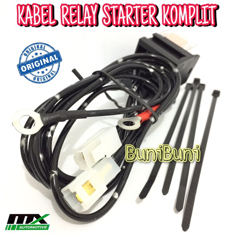 Kabel Set Relay Komplit Untuk Klakson &amp; Starter / Stater Mobil Premium Quality