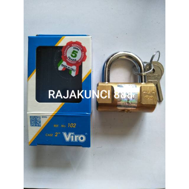Gembok VIRO 50MM 102 / Gembok viro 50mm / Gembok viro bulat 50mm