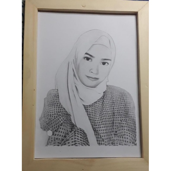 

Sketsa Wajah (Lukisan) Free Bingkai - Kado Ultah / Kado Wisuda / Kado Wedding