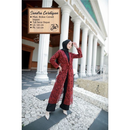 Cardigan Brokat Corneli Terbaaru / Long Cardi Premium Best Seller ( ORIGINAL )