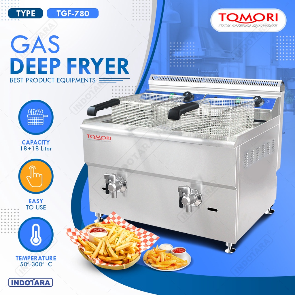 Gas Deep Fryer 36L / Mesin Penggoreng Tomori - TGF780