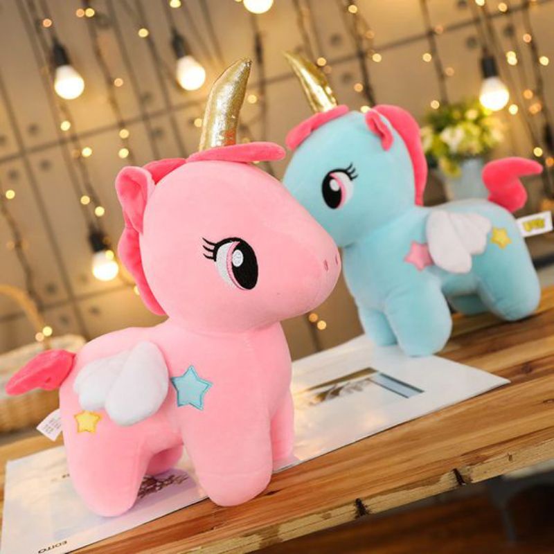 Boneka kuda poni unicorn murah( Unicorn Plush Doll ) Bahan Halus Dan Lembut Kualitas Import SNI