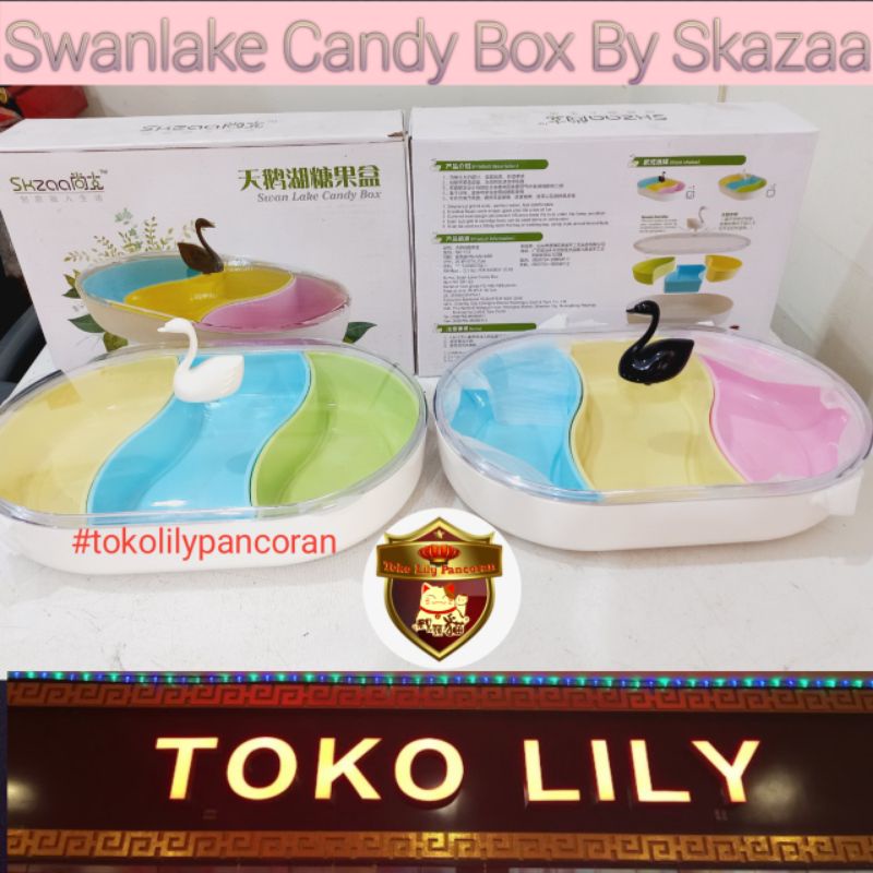 Toples Permen Buah Coklat Kacang / Tempat Permen / Candy Box Swanlake Angsa / Tempat Penyimpanan Serbaguna