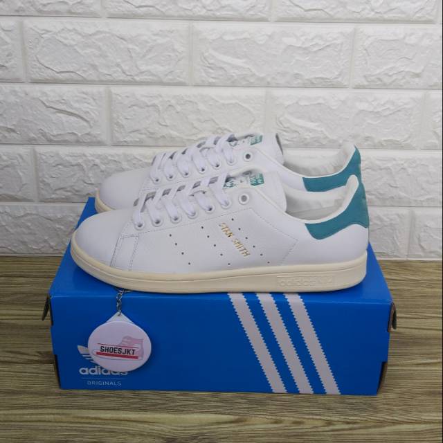ADIDAS STAN SMITH LEATHER WHITE BLUE