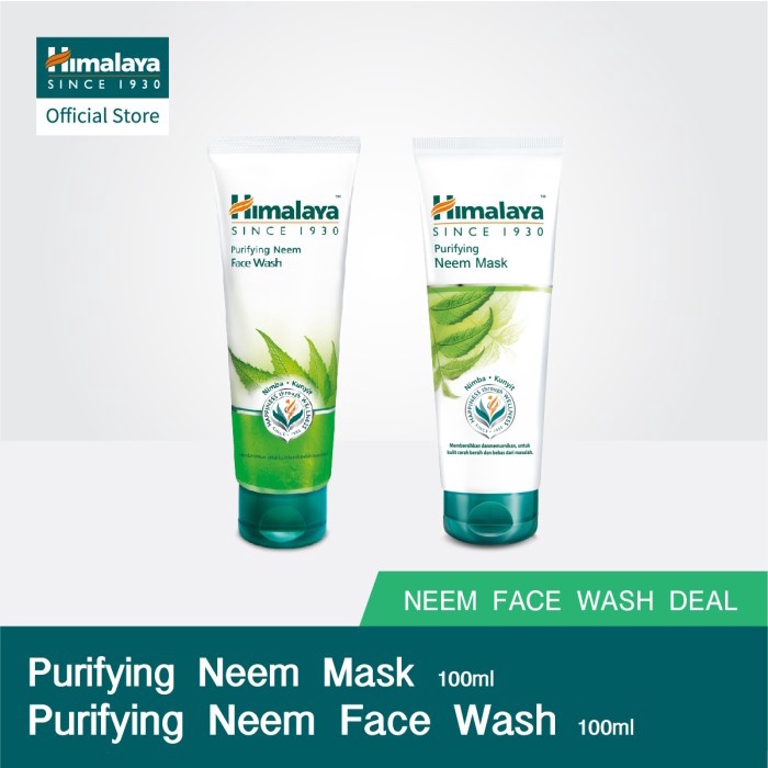 HIMALAYA PURIFYING NEEM MASK 100ML + HIMALAYA PURIFYING NEEM FACE WASH