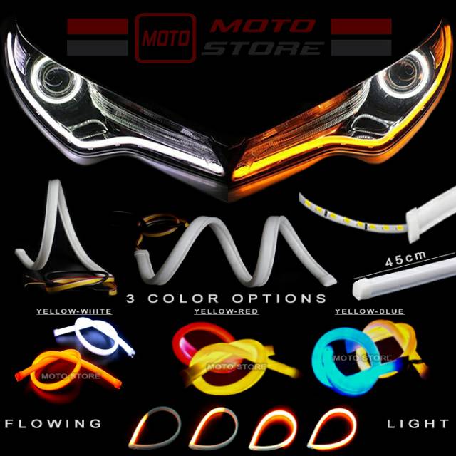 Neon Fleksibel Lampu Alis 45Cm