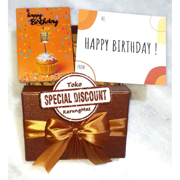Logam Mulia Emas ANTAM Happy Birthday Gift Series Custom Certieye Certicard