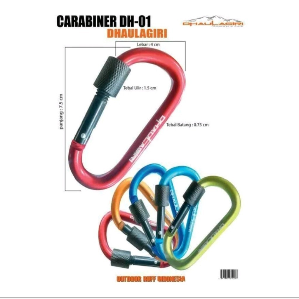 Bisa COD Carabiner 01 Dhaulagiri - Pengait - karabiner - karabiner cantolan