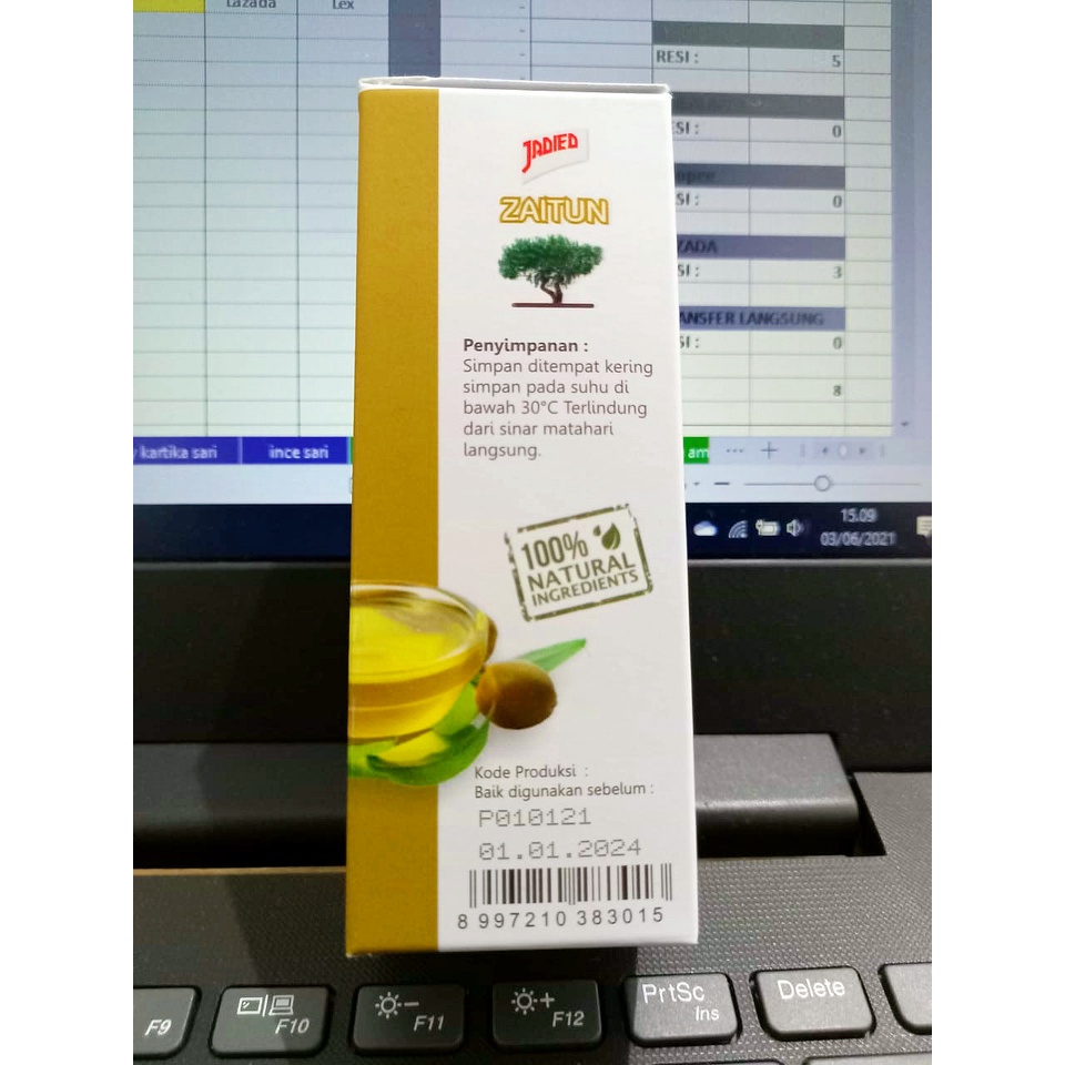 JADIED Zaitun Extra Virgin Olive Oil 60 ml - Minyak Zaitun 60ML