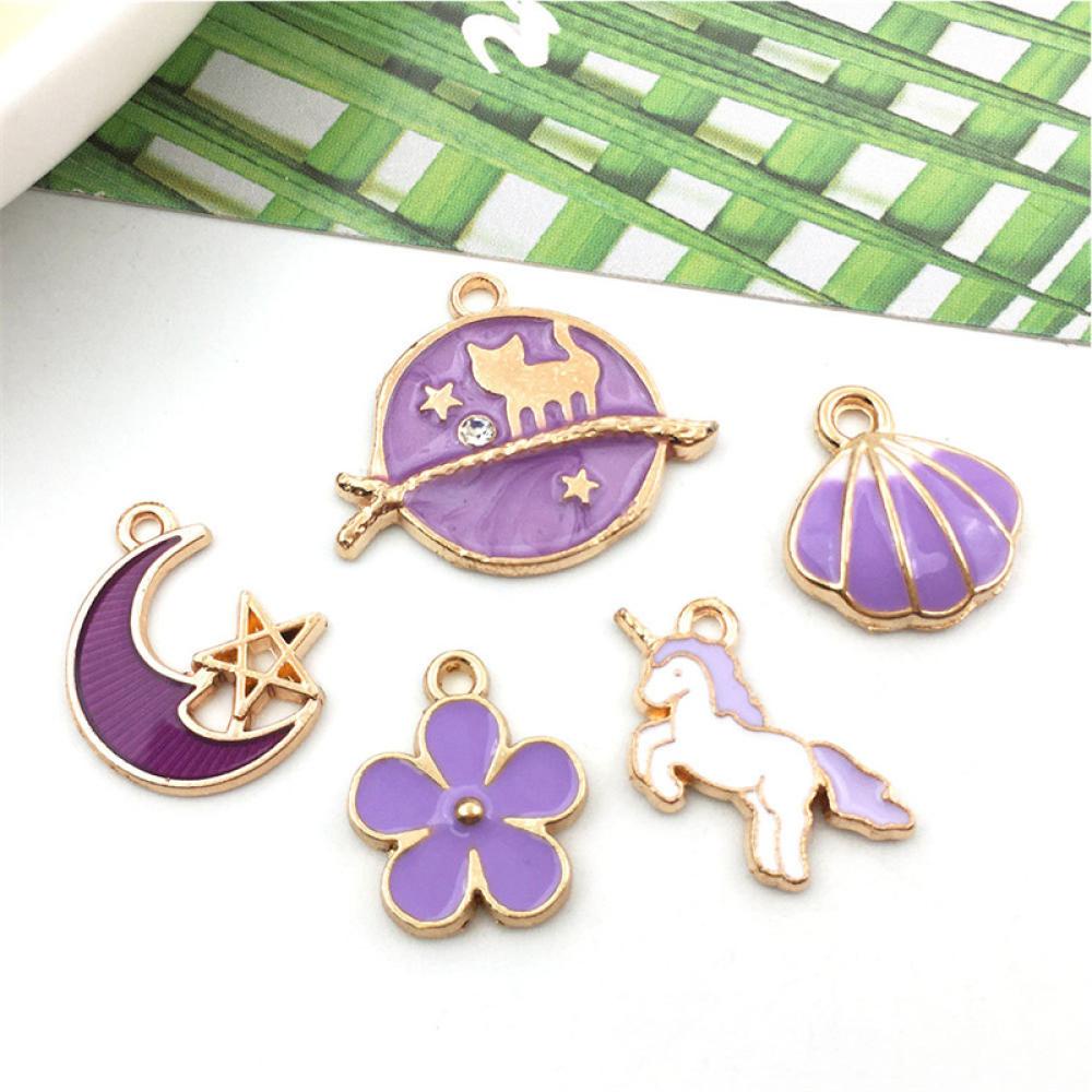 Timekey 31pcs Liontin Aneka Desain Enamel Untuk Membuat Perhiasankalunggelangantingkerajinan DIY V6X5