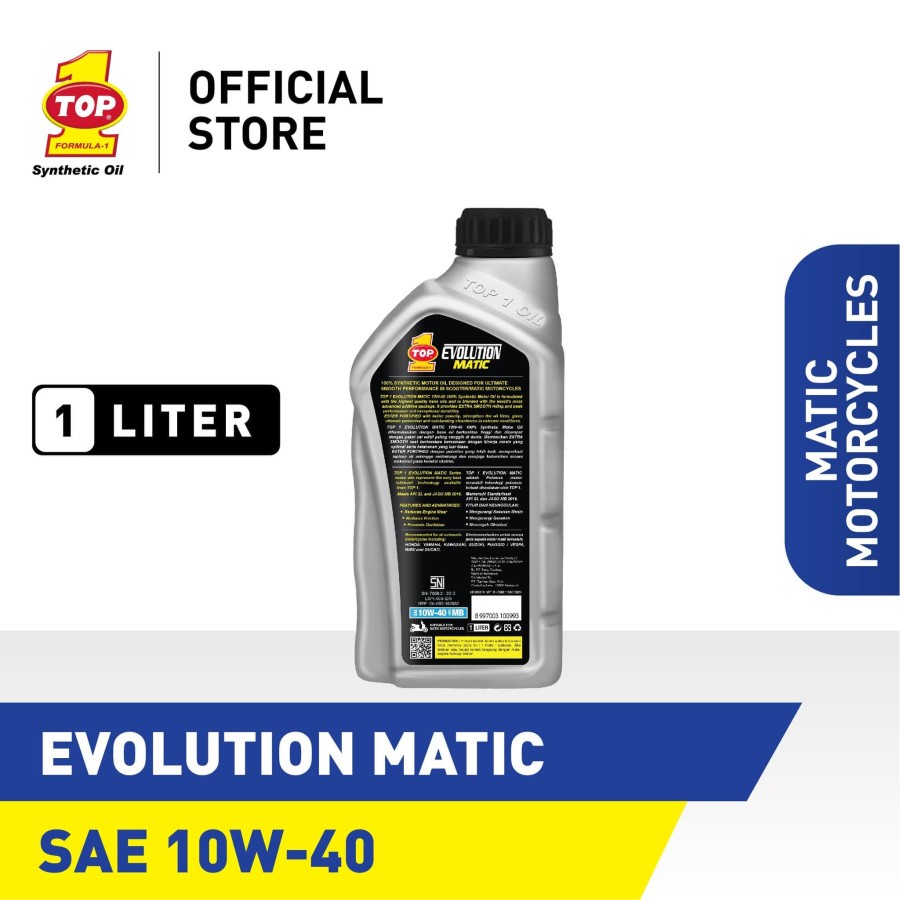 OLI MOTOR MATIC MATIK SCOOTER TOP 1 TOP1 EVOLUTION MATIC 10W-40 1LITER