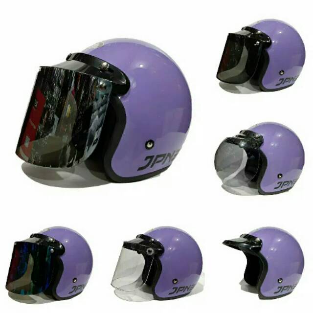 Helm JPN Retro Arc Original Ungu Gloss