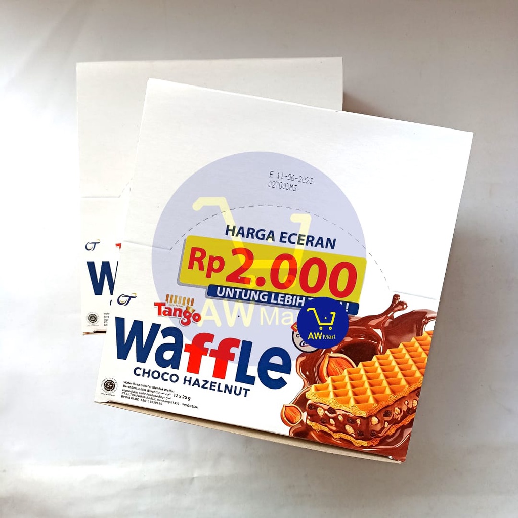 TANGO WAFFLE CHOCO HAZELNUT ECER RP.2000 PER BOX ISI 12 X 25GR