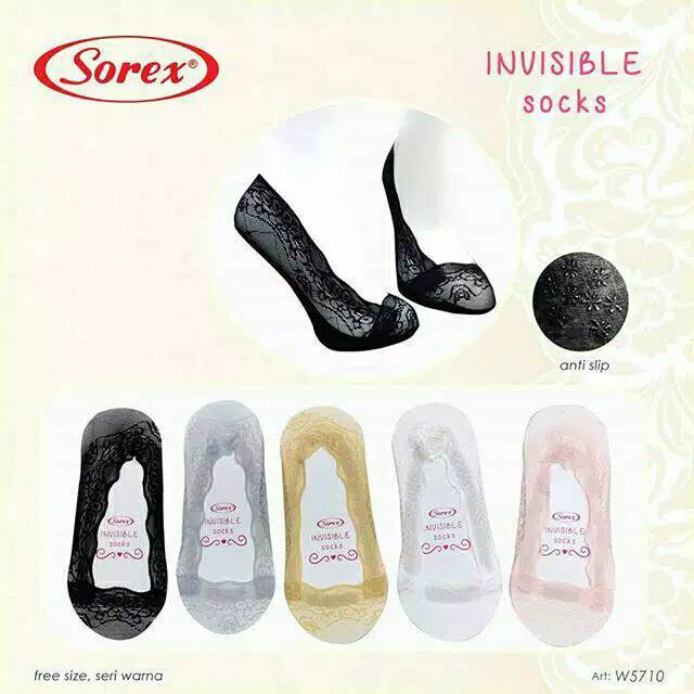 Kaos Kaki Invisible Socks di Bawah Mata Kaki SOREX MURAH