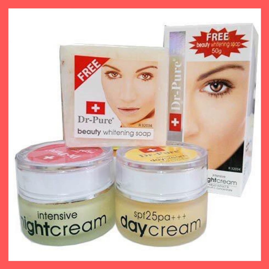DR PURE CREAM SET ASLI (CREAM PEMUTIH KULIT WAJAH)