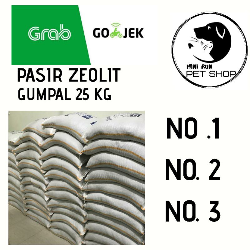 Pasir Zeolit 25kg Pasir Kucing 25kg Pasir Kucing Hamster Marmut Kelinci  Gumpal Khusus Grab Gojek