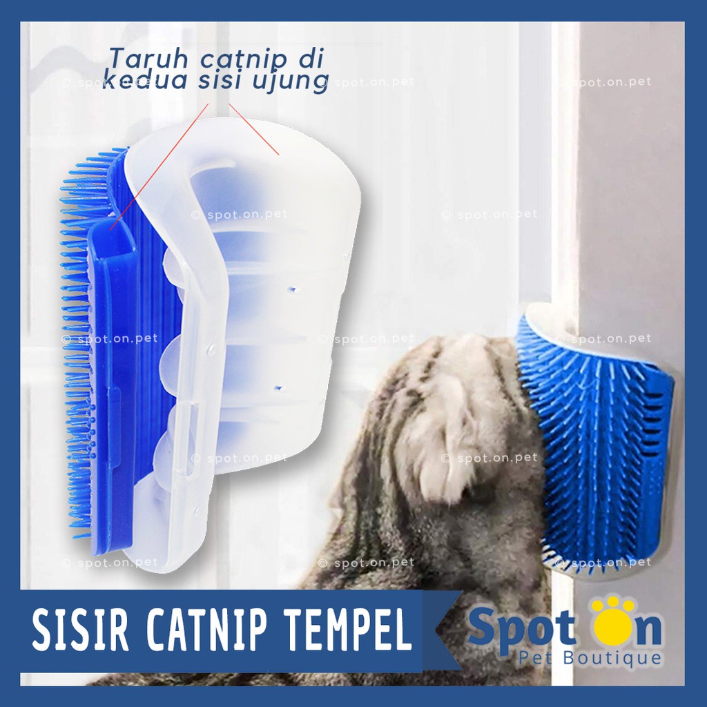 Sisir Catnip Tempel Premium Quality | Self Brushing Pet Brush | Self Grooming Kucing | Sisir Kucing