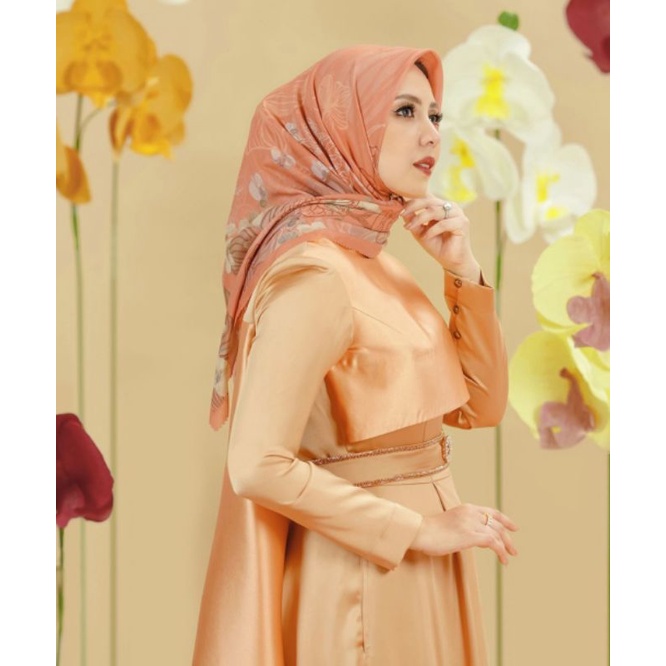 Ready New Buttonscarves Orchide Extended Voal Blaze Orange