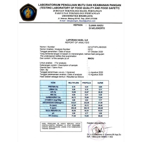 Madu Murni Propolis 300grm