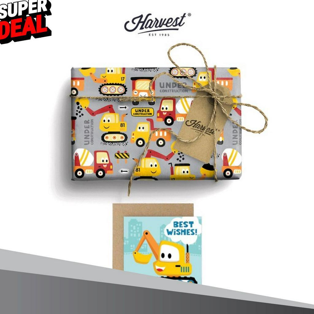 

TERUPDATE Paket Kertas Kado Kartu Ucapan Harvest Wrap Kit Playground Truck