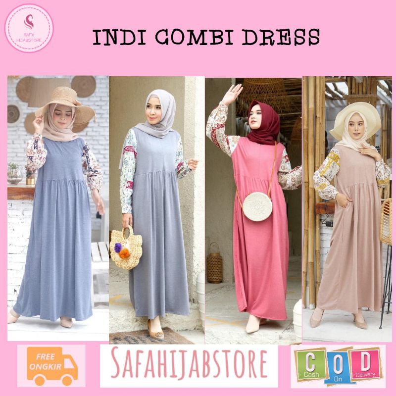 INDY COMBI DRESS MURAH