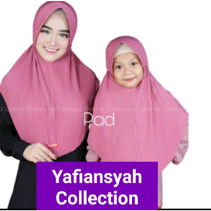JILBAB INSTAN PLISKET ""COUPLE PET" ORI DAURAGAMA