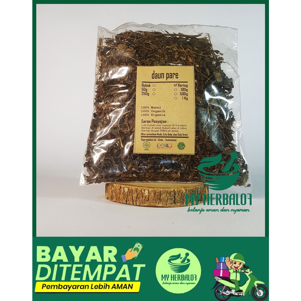 Obat Herbal Jamu Teh Daun Pare Kering / Obat Pernapasan Pernafasan / Suplemen Imun Tubuh Kekebalan T