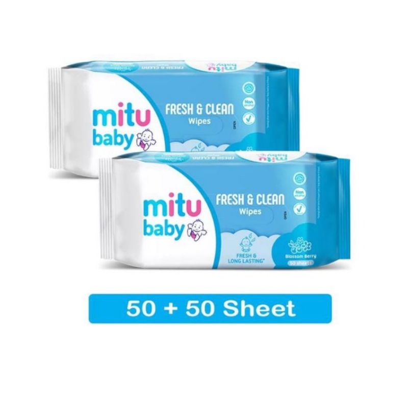 BUY 1 GET 1 MITTU BABY TISSUE BASAH 50's + 50's || Mitu Tisu Basah Bayi Terlaris