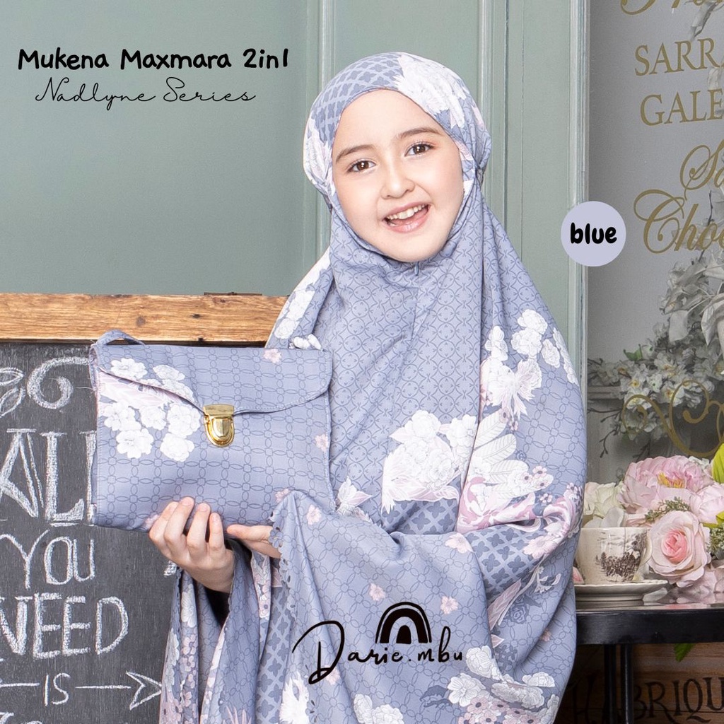 Mukena Anak Maxmara Luxury 2in1 Nadylne Printing Premiun Laser Cut Mewah Tas Sajadah