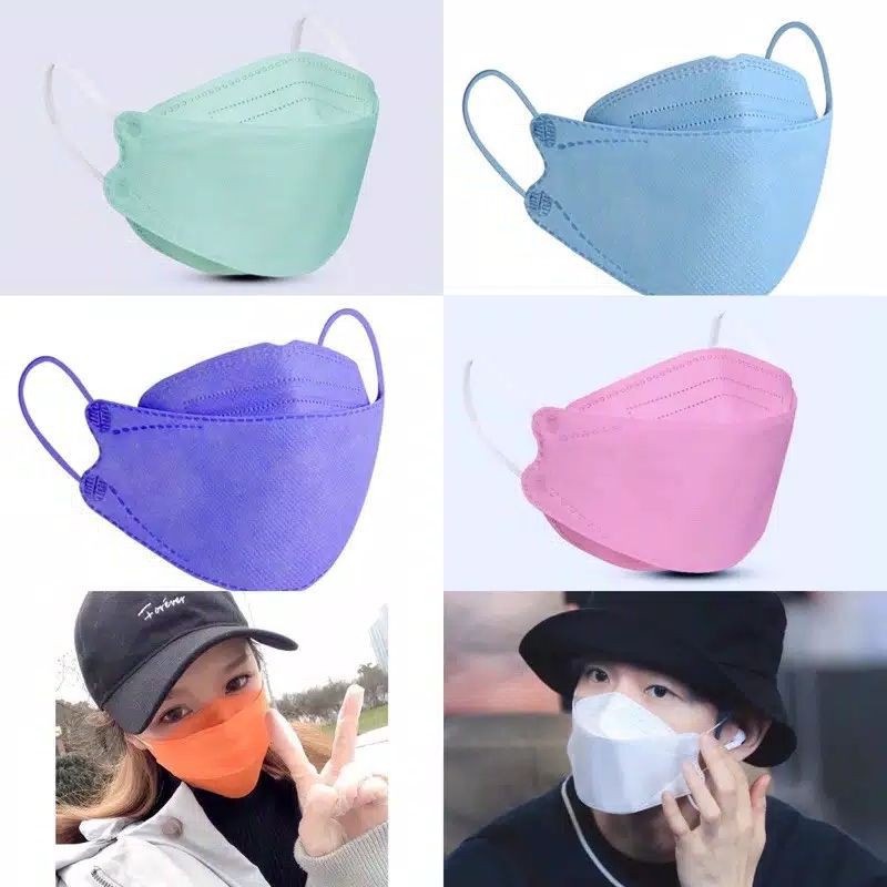 KF94 EVO 4PLY isi 50Pcs/BOX Tebal IMPORT Dewasa High Quality IDOL KPOP BTS BT21 KOREA FASHION Mask