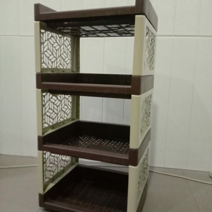 [RESTOCK] Rak Plastik roda Rak Serbaguna susun 4