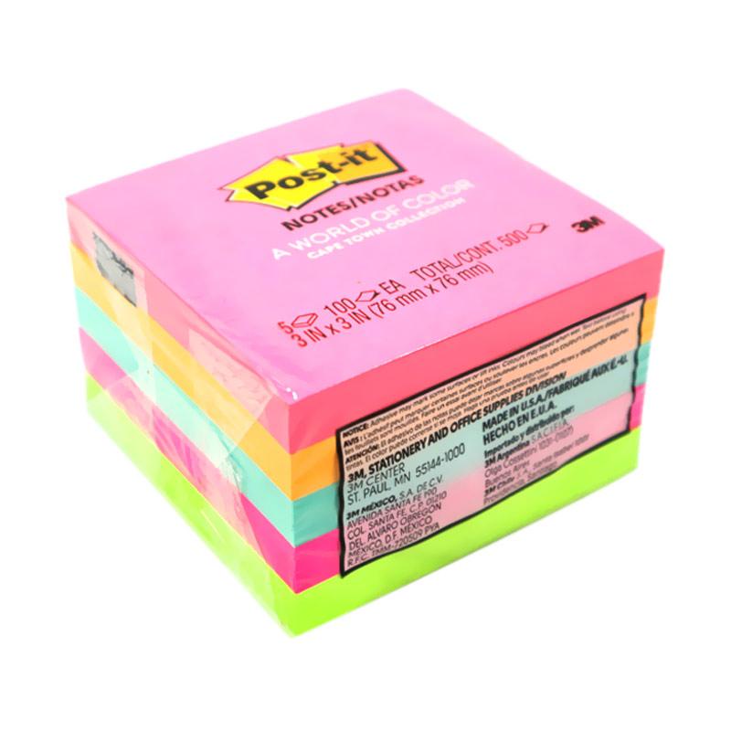 Post it Warna Warni 654 (1 pad/ 1 Pcs ) / Post It 3M 654 Warna Warni