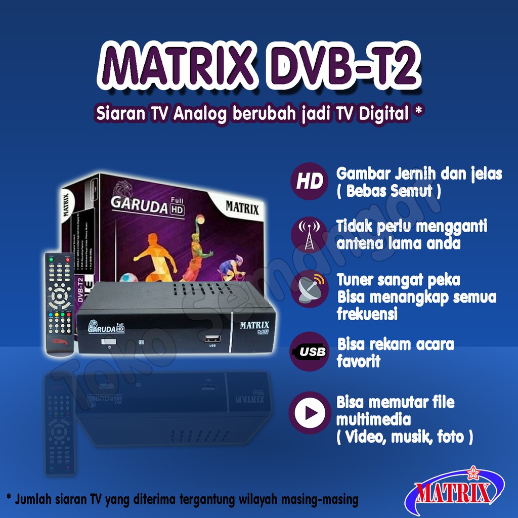 Receiver Siaran TV Digital Berkualitas Premium STB DBV-T2