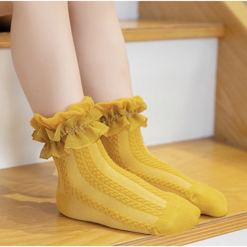 Kaos Kaki Renda Ruffle Rantai Anak Bayi Balita Perempuan Cewe / Baby socks