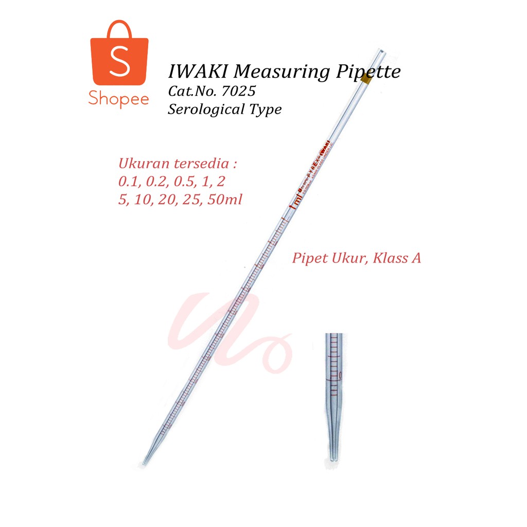 Pipet ukur 10ml IWAKI Class A 7025-10C