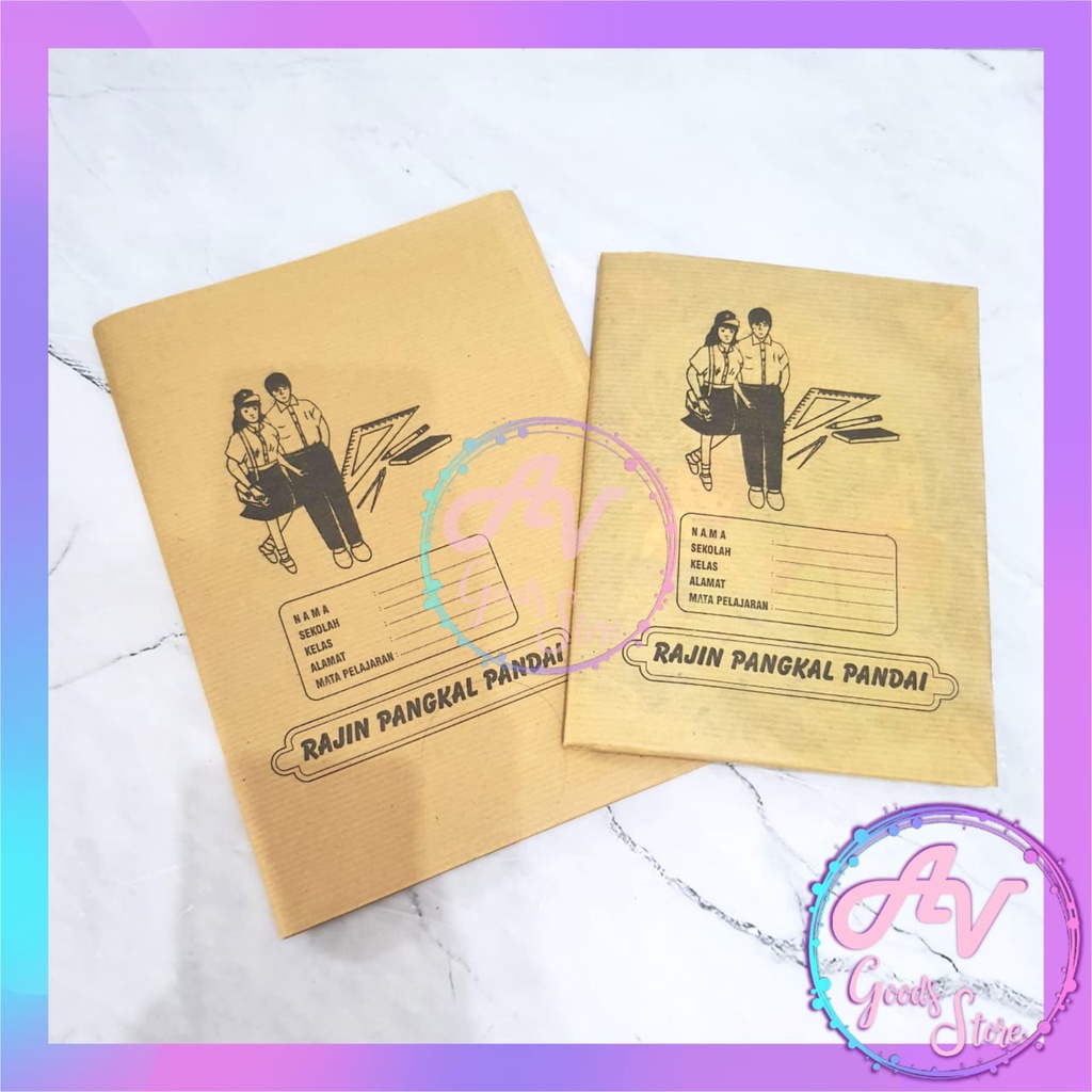 

Sampul Buku Coklat Kuarto isi 25 lembar / 1pak Sampul Buku Kertas Cokelat Kwarto