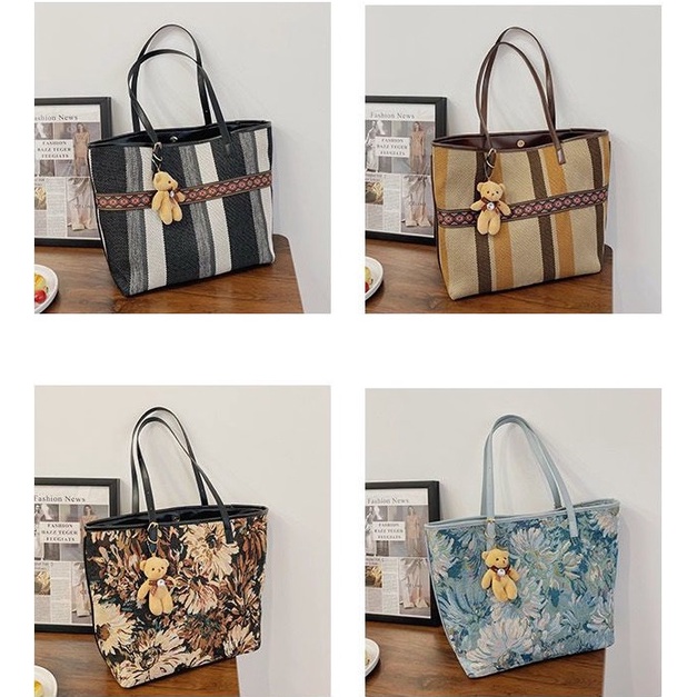 BJ15617 - BLACK/BLUE/BROWN/FLOWER - TAS WANITA FASHION IMPORT MODIS ELEGAN TERMURAH TERLARIS TERBARU BAGSTORE JAKARTA TAS BATAM EL5617