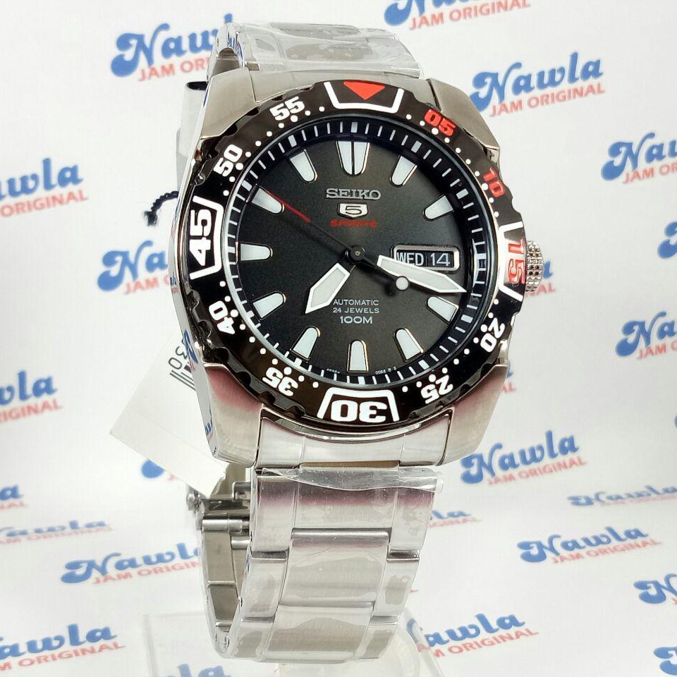 Seiko 5 Sports SRP167K1 Automatic Black Dial - Jam Tangan Pria SRP167