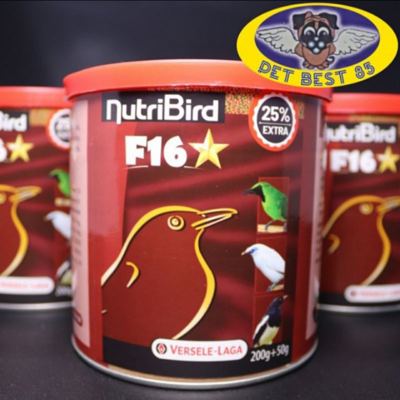 NutriBird F16 200+50gr Pelet Burung Pemakan Buah & Serangga Jalak Kecer