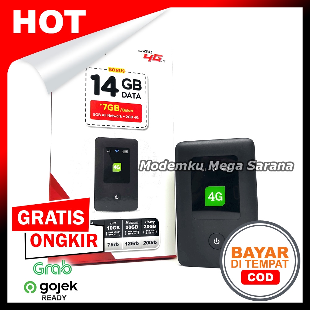 Mifi Modem Wifi 4G MQ531 Unlock All GSM Telkomsel 14GB